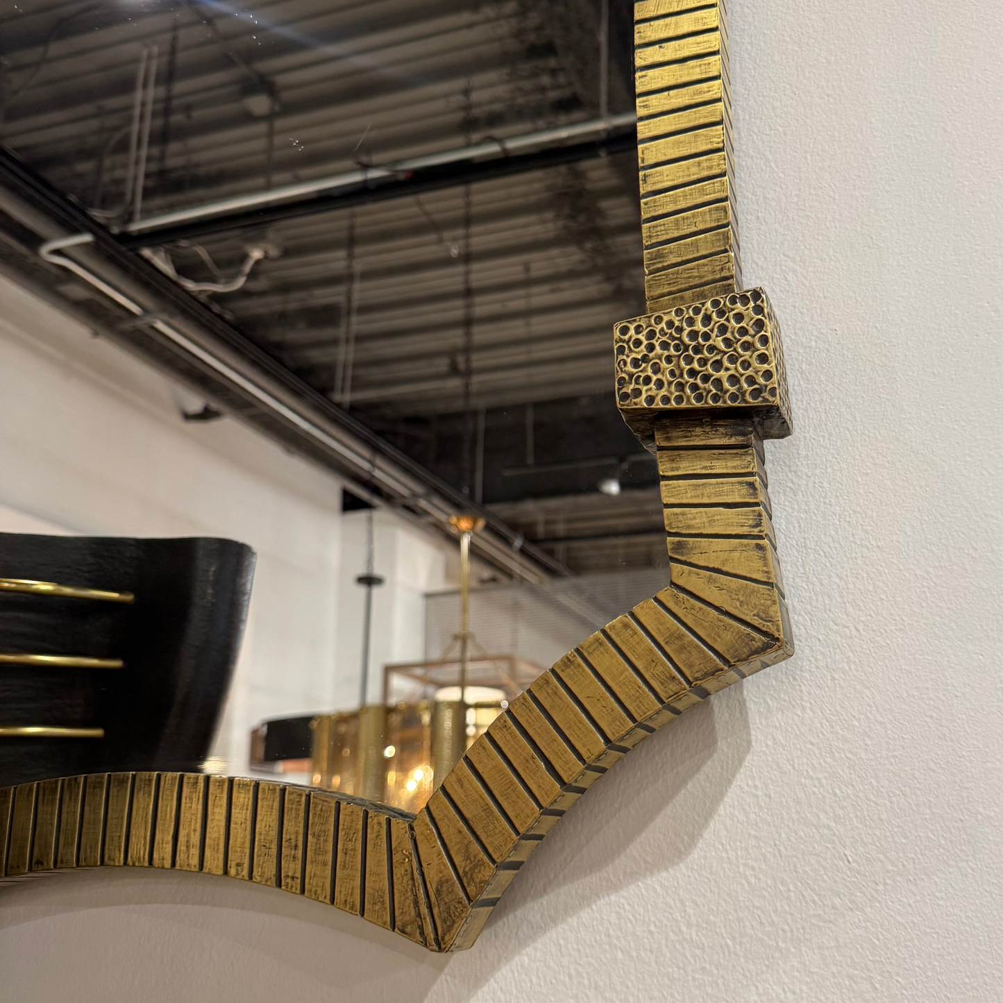 Monty Mirror Antique Brass