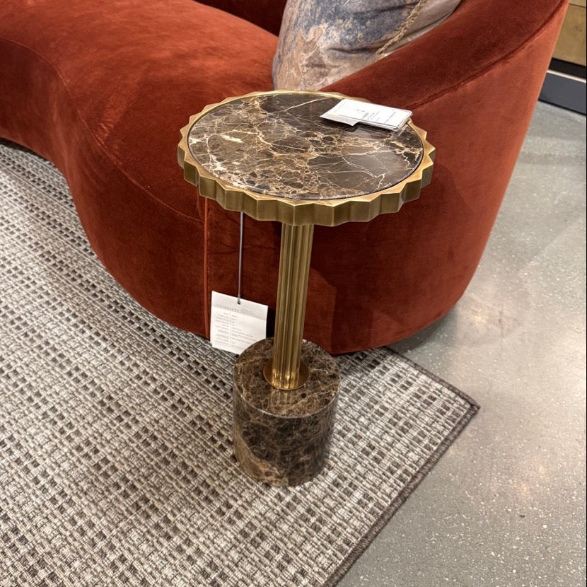 Mabel Accent Table Vintage Brass