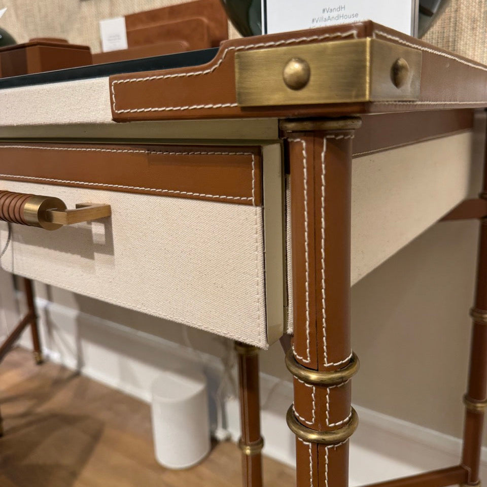 Toulon Desk Tan Leather