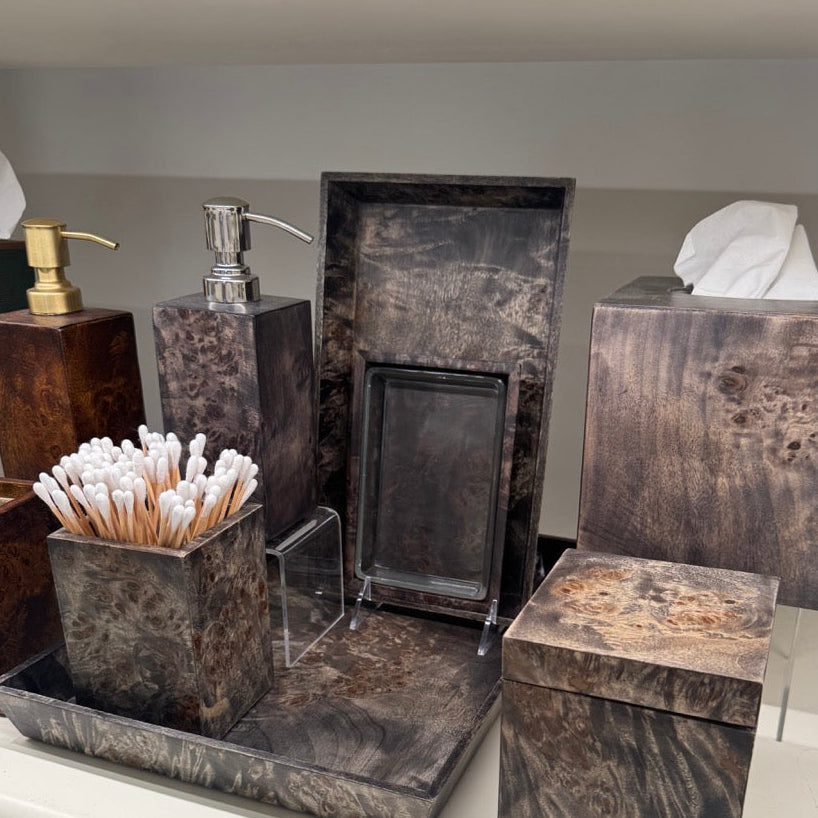 Bern Tray Set Ash Gray Mappa Burl