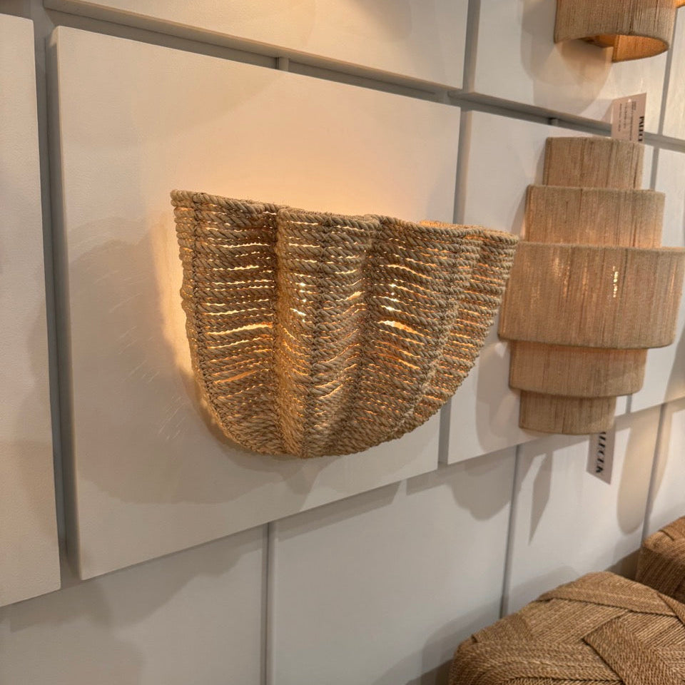Isla Sconce Natural Abaca