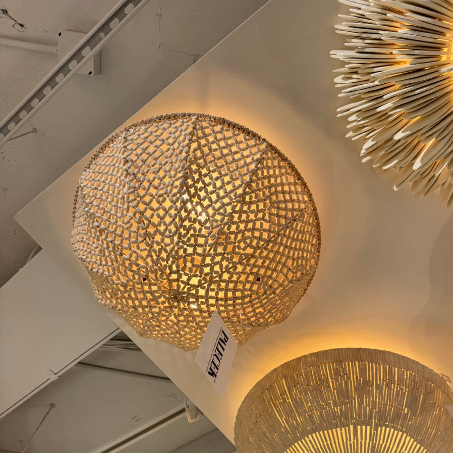 Quinn Flush Mount Coco Beads Cream