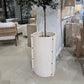 Rogan Planter Tall White Stonecast