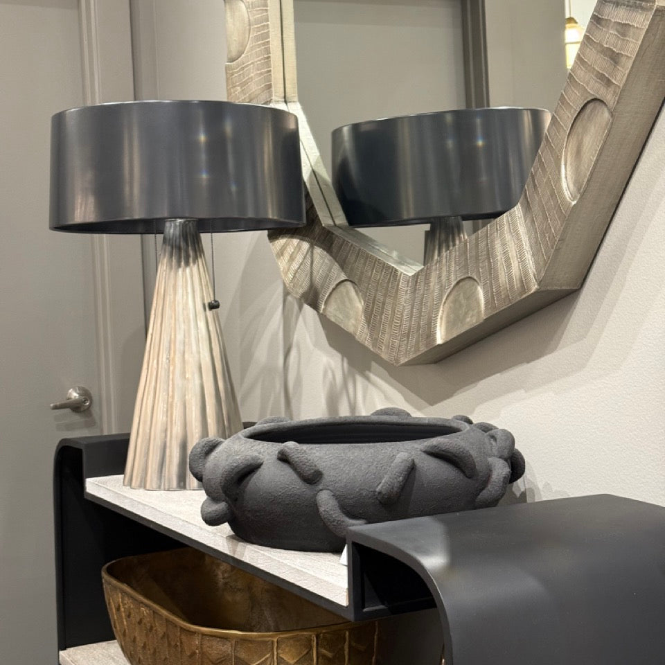 Torre Table Lamp Vintage Silver