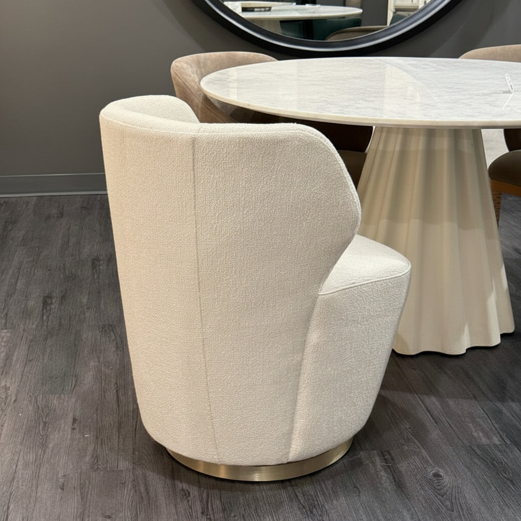 Poppy Swivel Chair Cloud Boucle