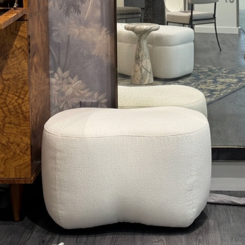 Boulder Ottoman Sand Boucle