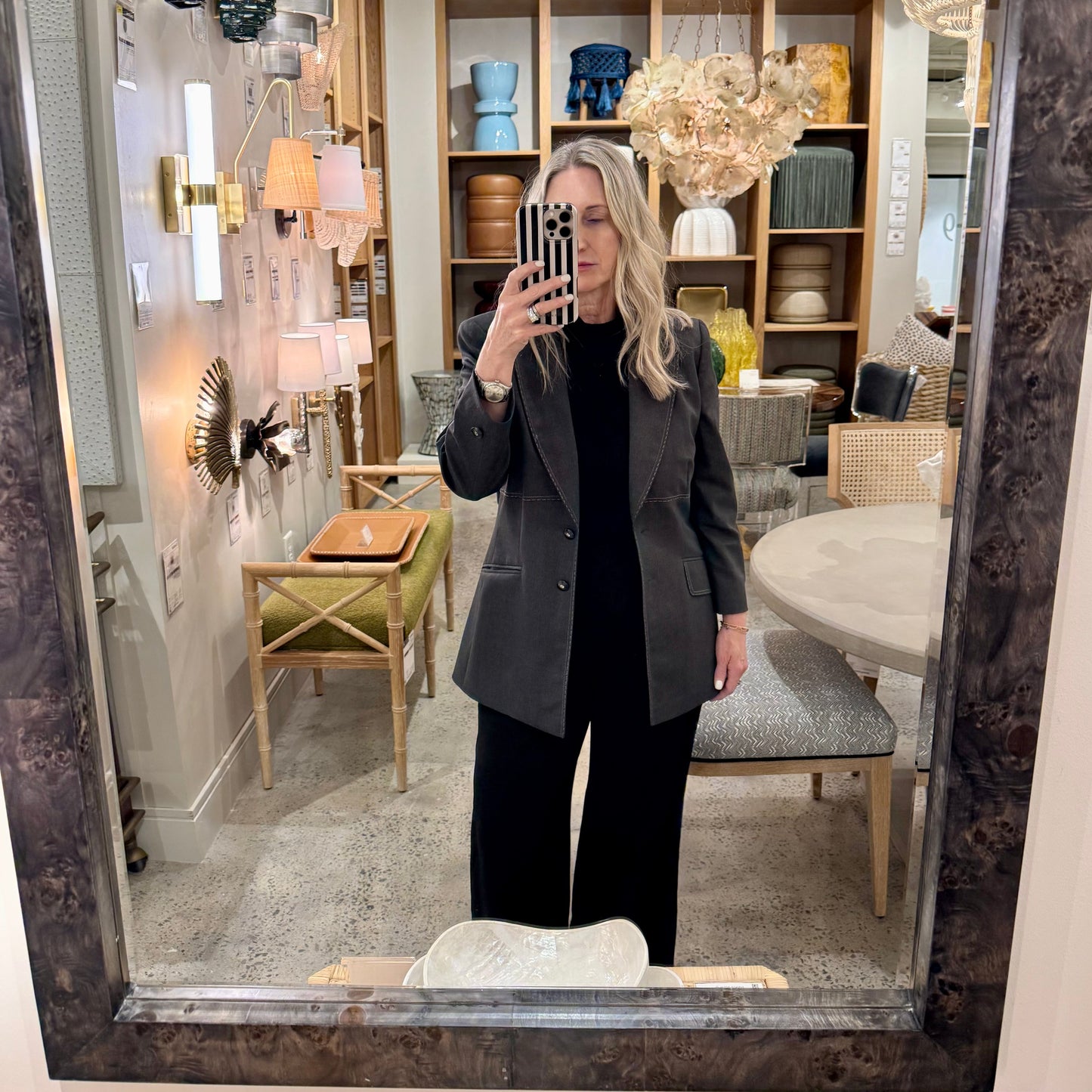 Bradley Mirror Ash Gray Mappa Burl - multiple options