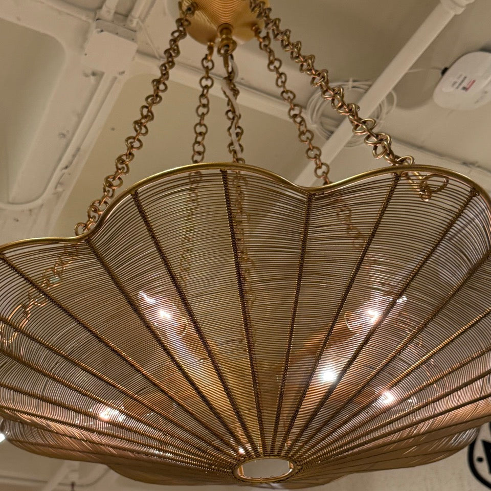 Venia Chandelier Antique Brass Iron