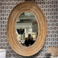 Rosalie Mirror in Tan Rattan