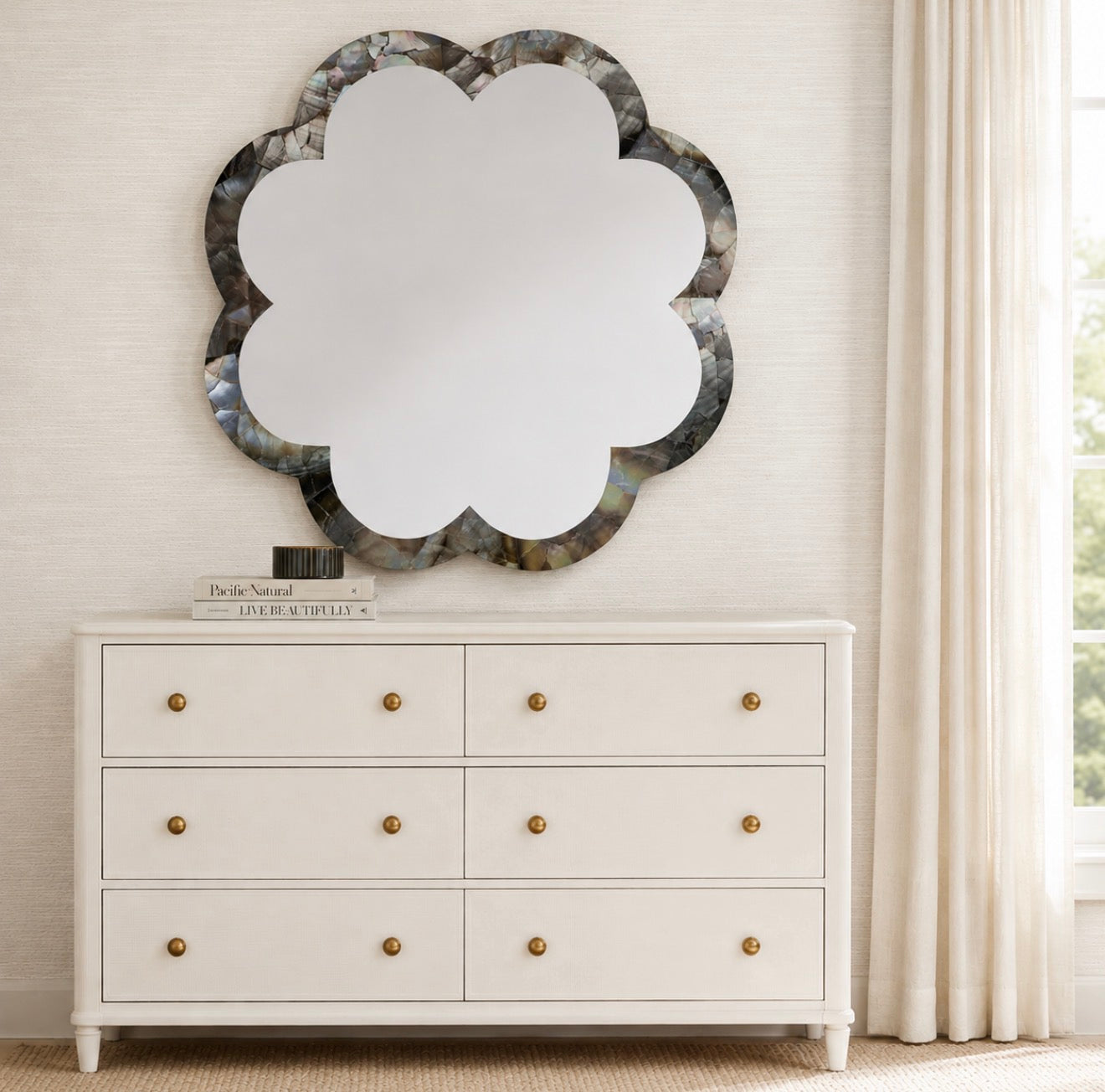 Fiona mirror mother of pear made goods
