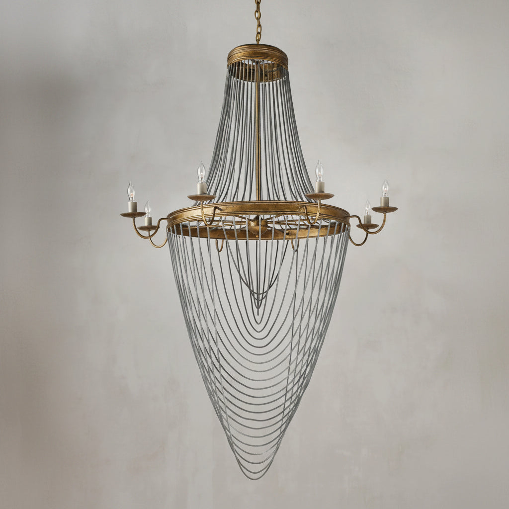 Lucien Chandelier French Gold Leaf