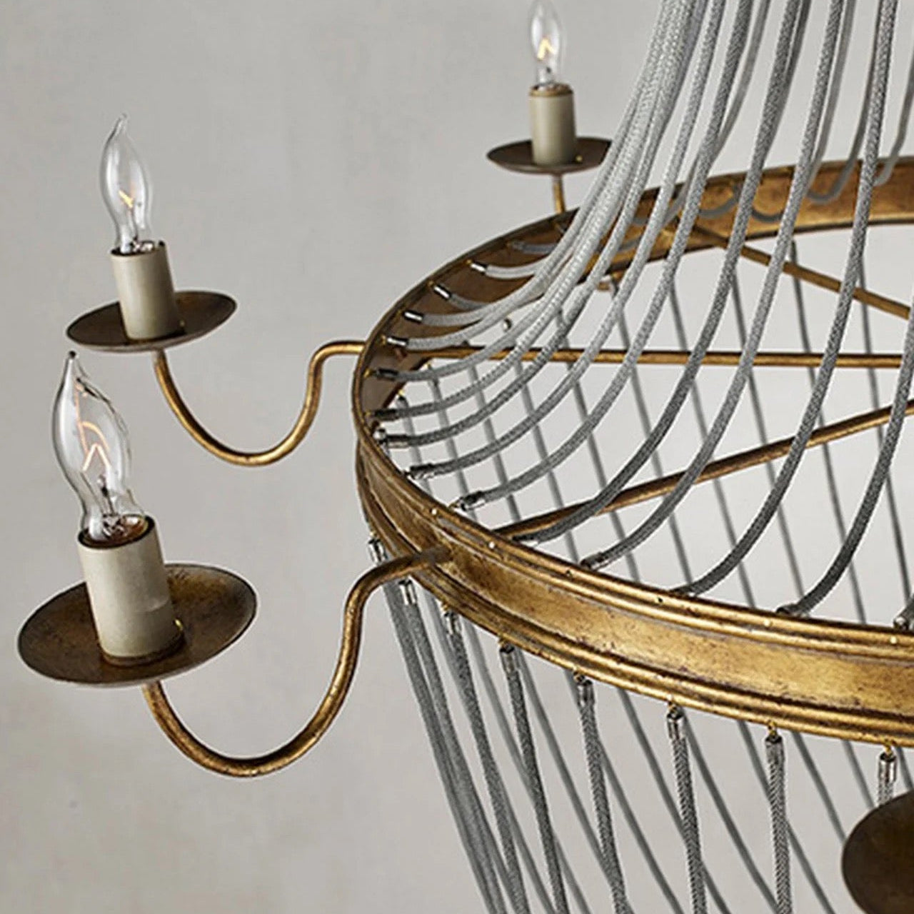 Lucien Chandelier French Gold Leaf