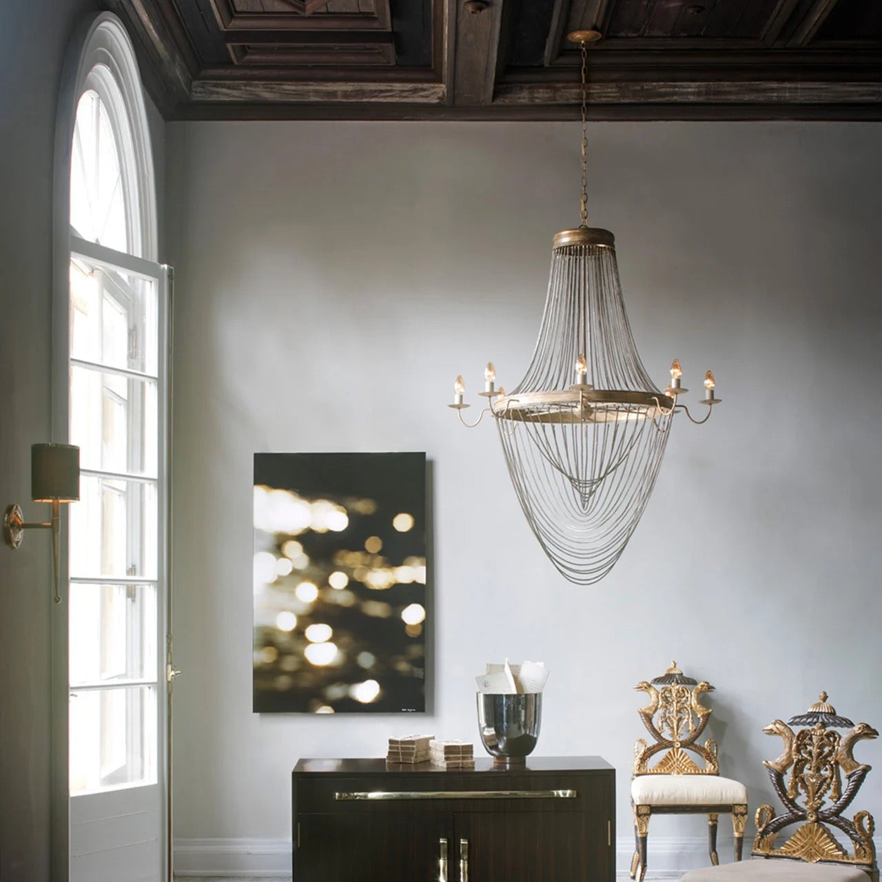 Lucien Chandelier French Gold Leaf