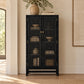 Isla Cabinet Onyx Peeled Rattan