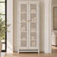 Isla Cabinet White Peeled Rattan