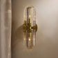 Javier Sconce Antique Brass and Crystal