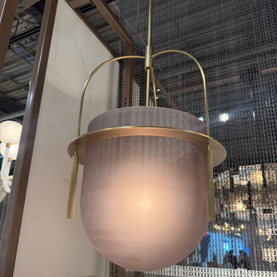 Kathleen Pendant Frosted Smoke Glass