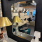 Kris Large Rectangular Mirror Antique Brass