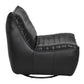 Mcclain Swivel Chair Black Leather