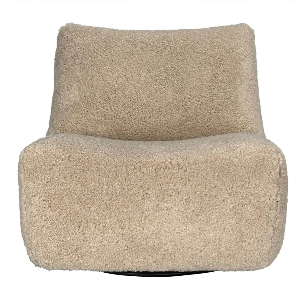 Beige textured armchair on a white background