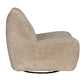 Beige textured armchair on a white background