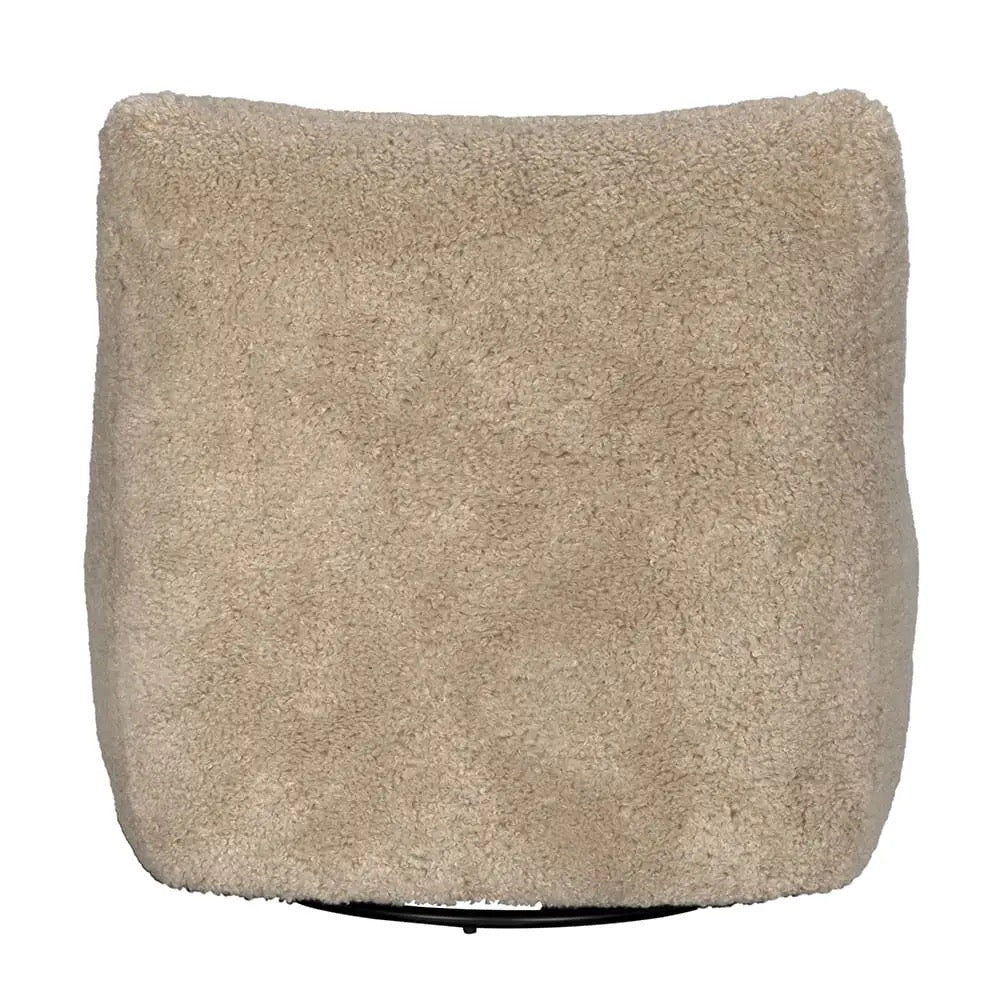 Beige textured cushion on a white background