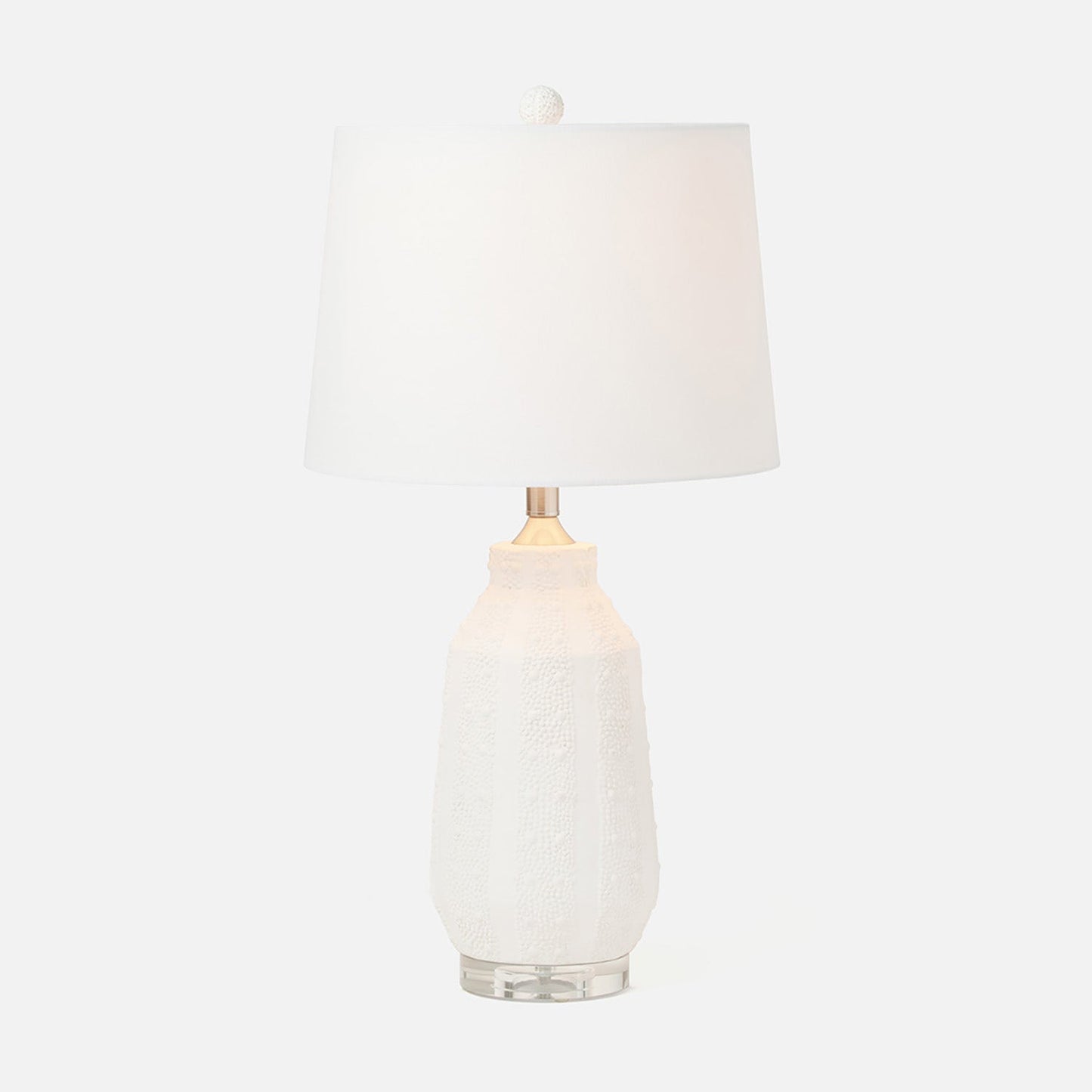 white ceramic table lamp