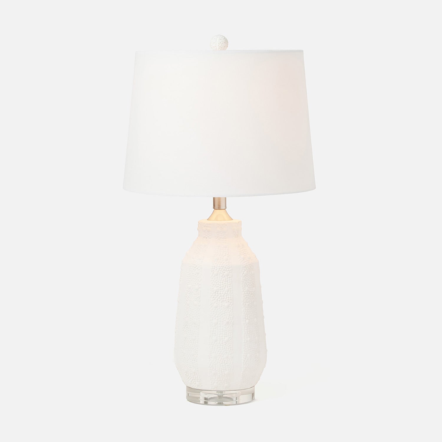 white ceramic table lamp