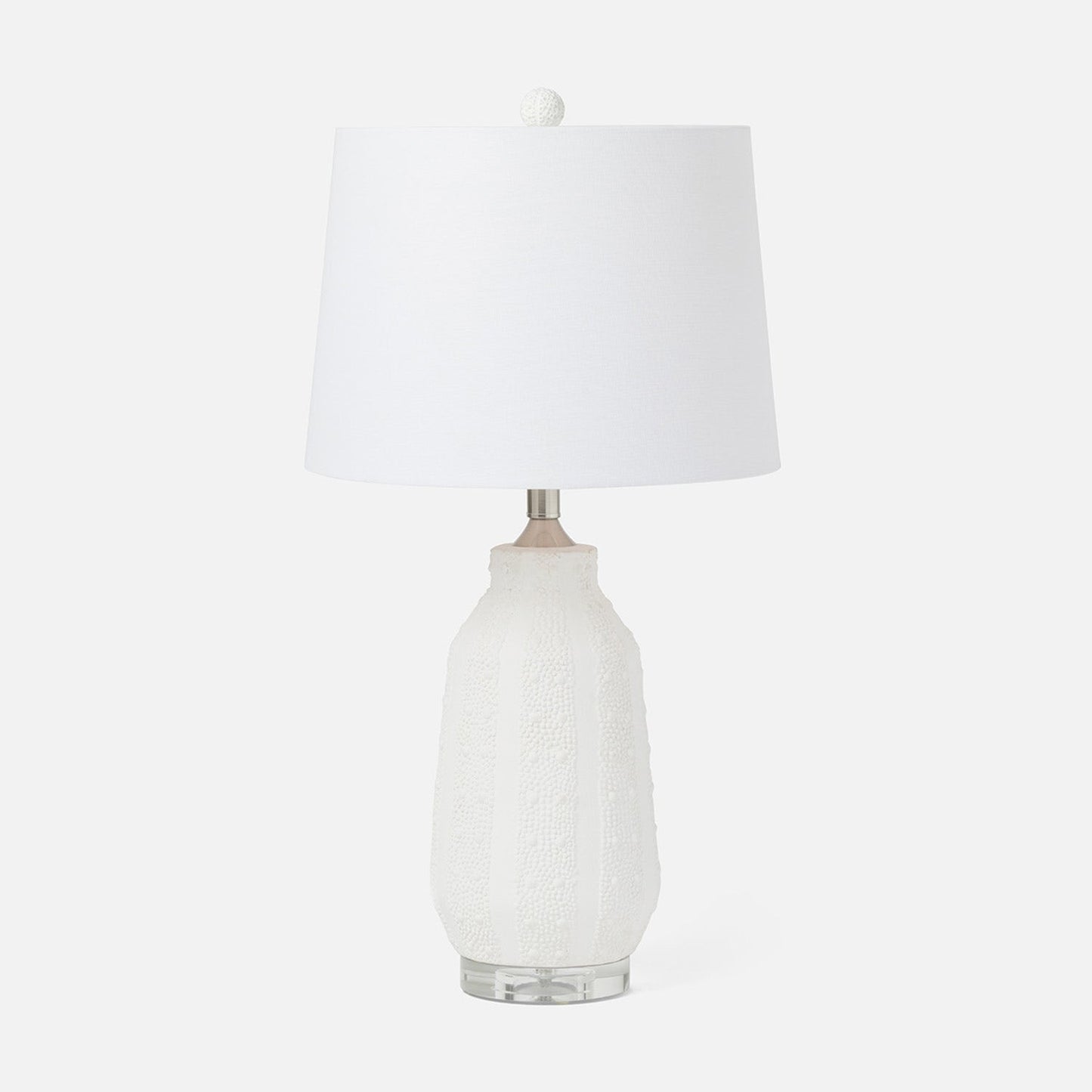 white ceramic table lamp