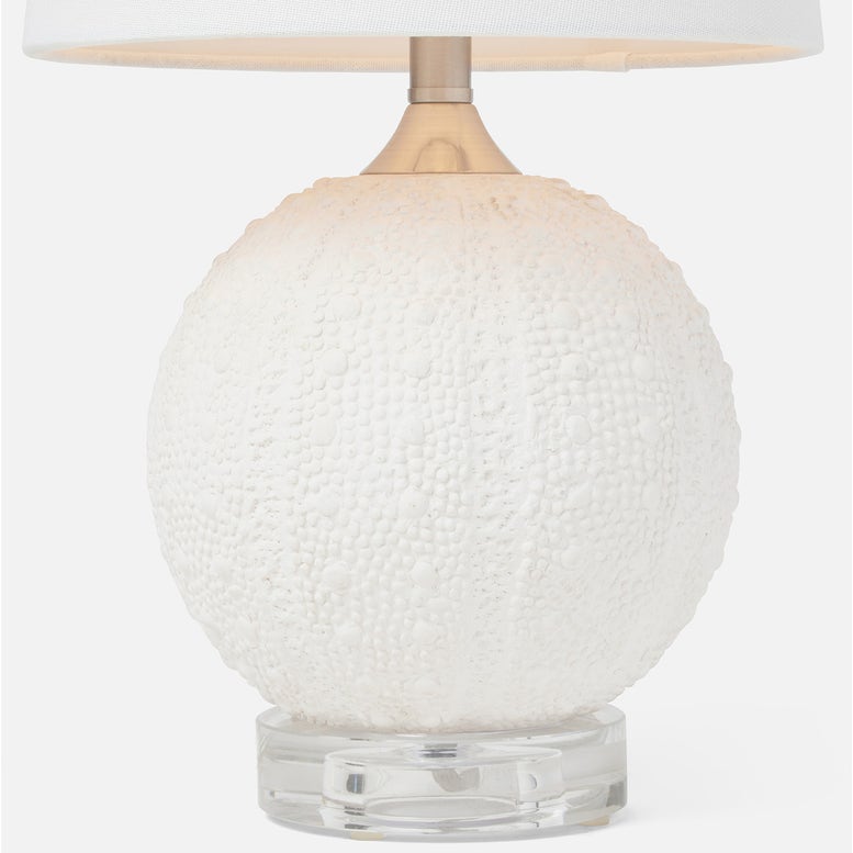 white ceramic table lamp