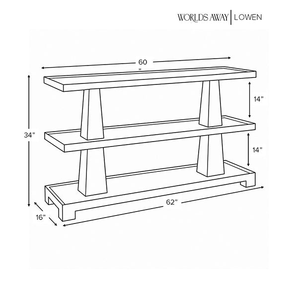 Lowen Console Cerused Oak