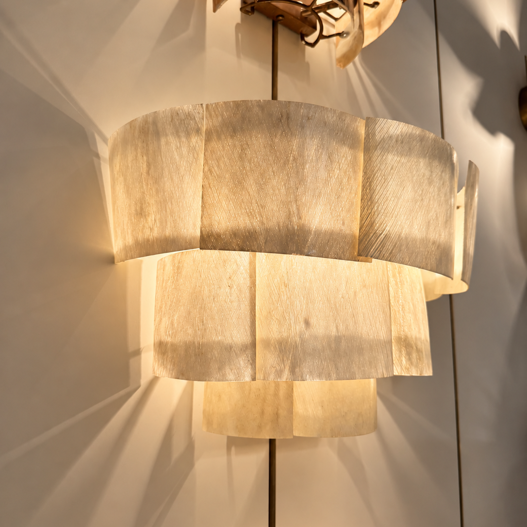 Marjorie Sconce Resin Coated Banana Bark