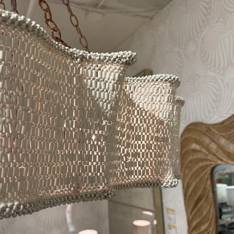 Leithia Chandelier Natural Wood