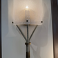 Lucien Sconce Braided Bone Leather