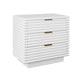 Mateo 3 Drawer Nightstand Glossy White