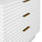 Mateo 3 Drawer Nightstand Glossy White