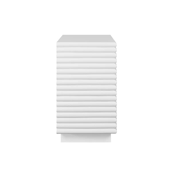 Mateo 3 Drawer Nightstand Glossy White