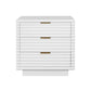 Mateo 3 Drawer Nightstand Glossy White