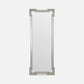 Rectangular mirror with decorative frame on a white background