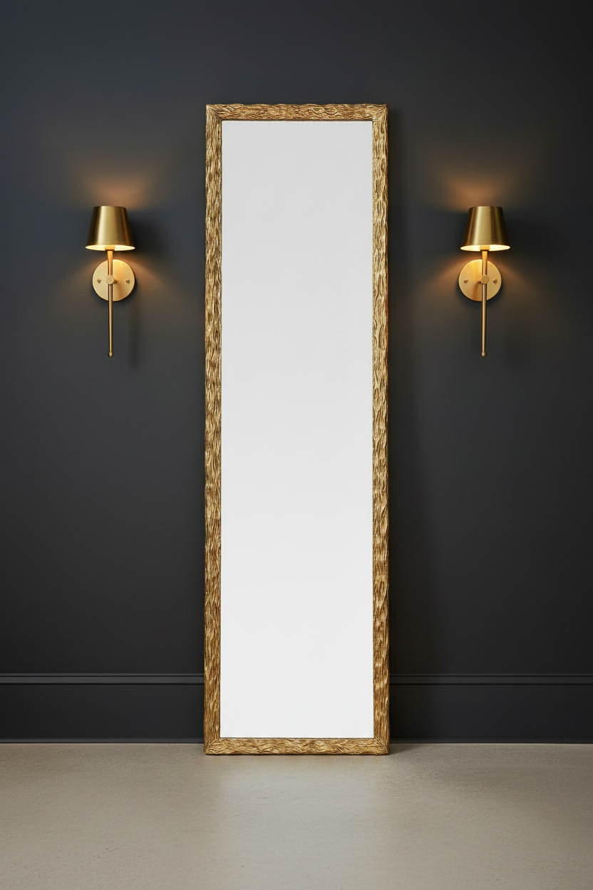 Wardell mirror brass floor tall 