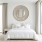 armond mirror sand and brass round shagreen