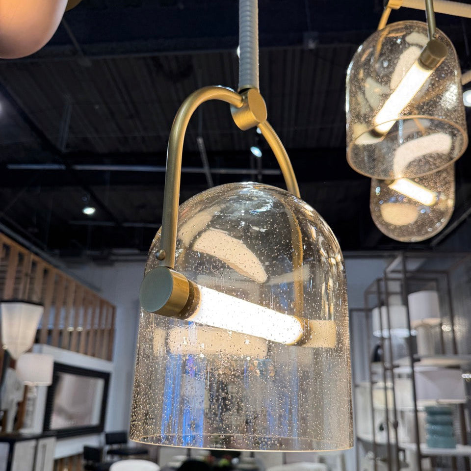 Decorative pendant lights with a modern interior setting