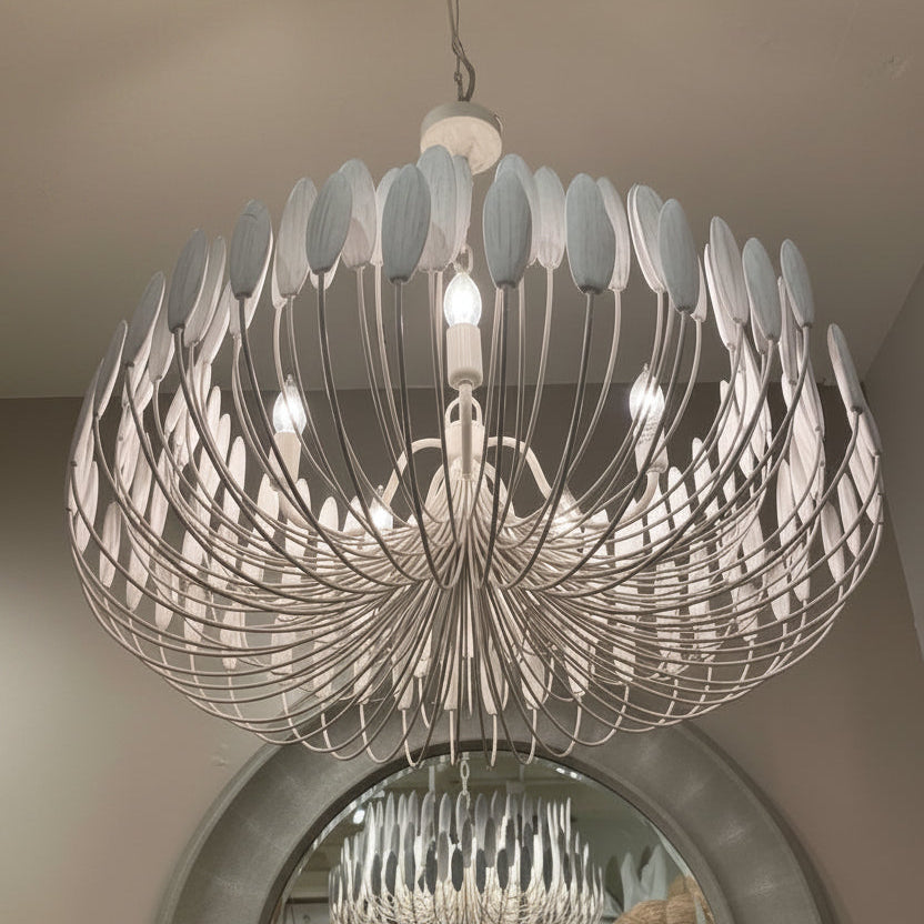 Milano Chandelier Brushed White
