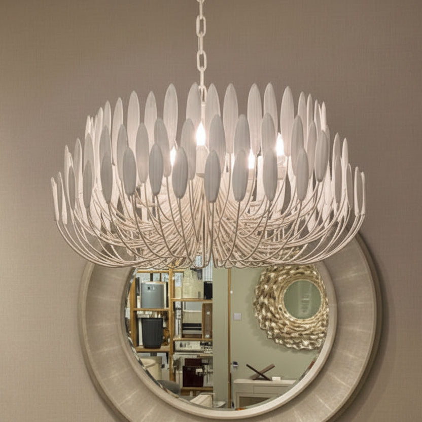 Milano Chandelier Brushed White