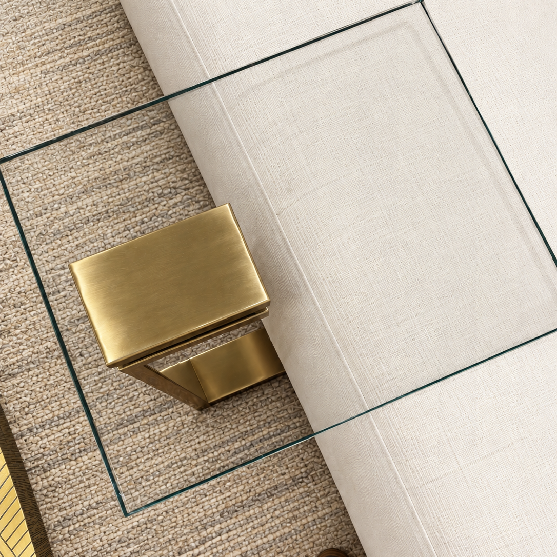 Elle Side Table Brushed Brass