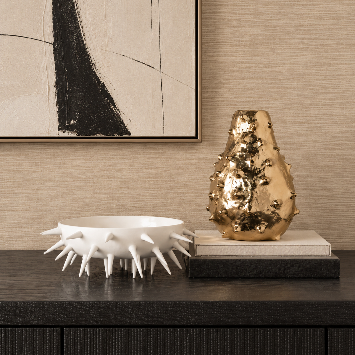 Kiwano Vase Brass