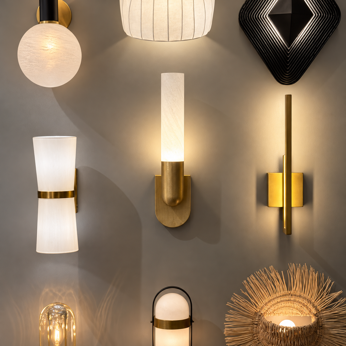 sconces on a showroom wall