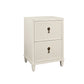 Novalie Two Drawer Side Table Antique White
