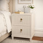 Novalie Two Drawer Side Table Antique White