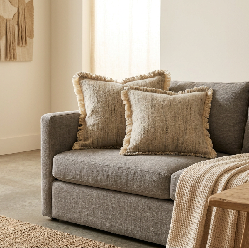 nest pillow bisque neutral moss accessory